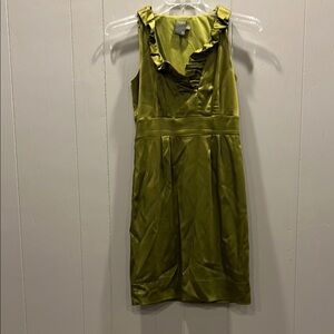 Taylor Green Ruffled Sleeveless Wedding Dress